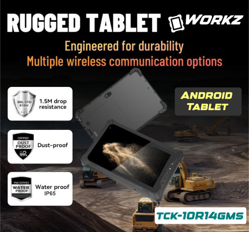 Rugged Tablet with IP65 Waterproof and MIL-STD-810H rating